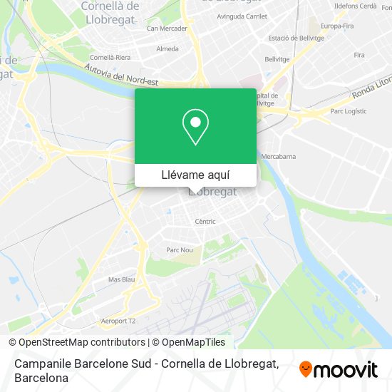 Mapa Campanile Barcelone Sud - Cornella de Llobregat