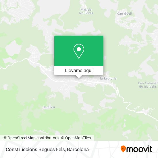 Mapa Construccions Begues Fels