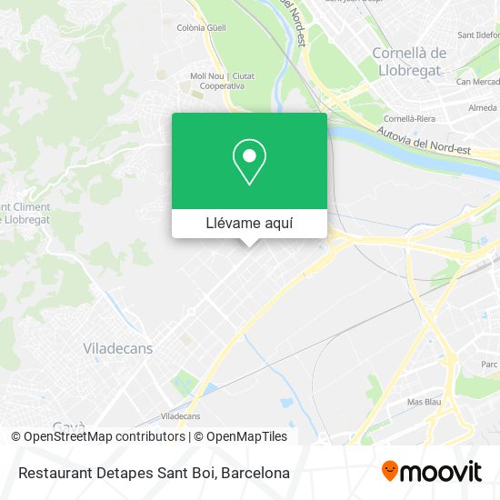 Mapa Restaurant Detapes Sant Boi