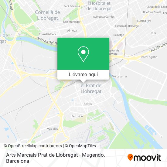 Mapa Arts Marcials Prat de Llobregat - Mugendo