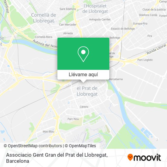 Mapa Associacio Gent Gran del Prat del Llobregat