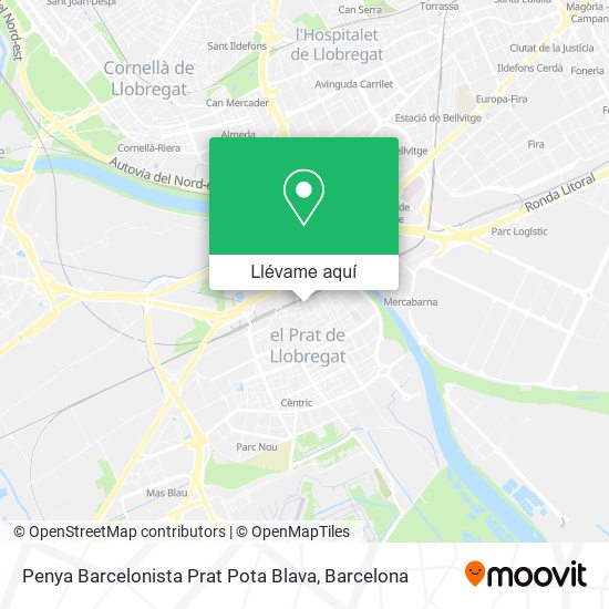 Mapa Penya Barcelonista Prat Pota Blava