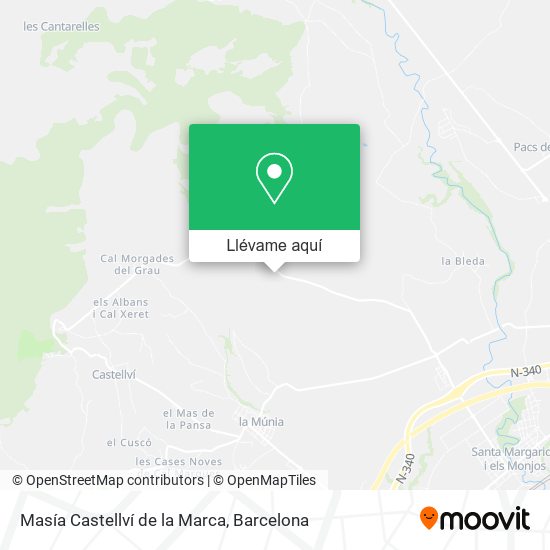 Mapa Masía Castellví de la Marca