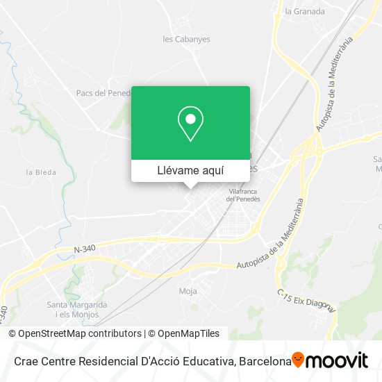 Mapa Crae Centre Residencial D'Acció Educativa