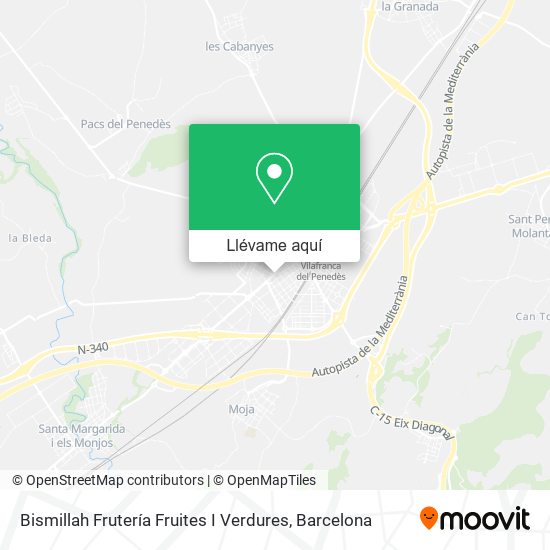 Mapa Bismillah Frutería Fruites I Verdures