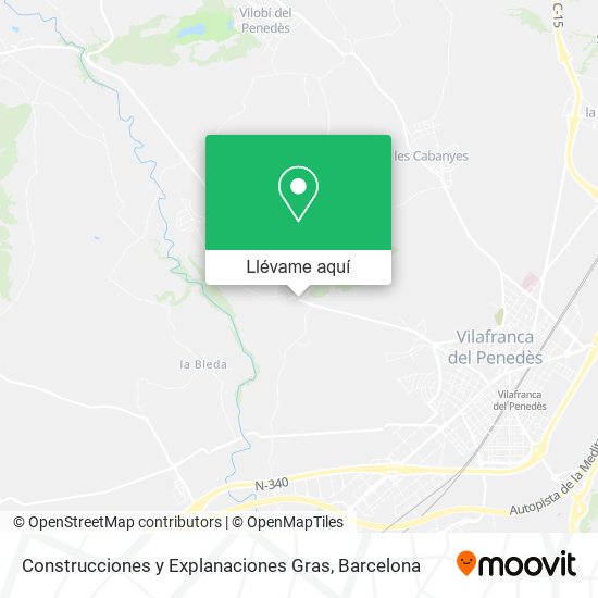Mapa Construcciones y Explanaciones Gras