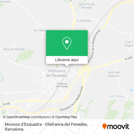 Mapa Mossos d'Esquadra - Vilafranca del Penedès