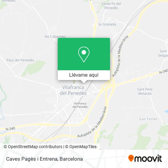 Mapa Caves Pagès i Entrena