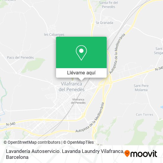 Mapa Lavandería Autoservicio. Lavanda Laundry Vilafranca