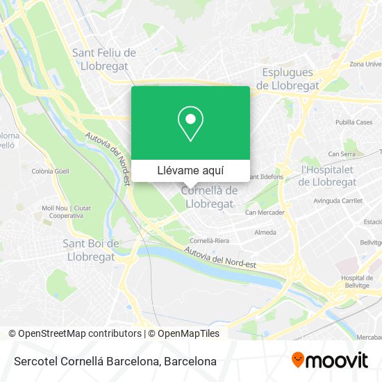 Mapa Sercotel Cornellá Barcelona
