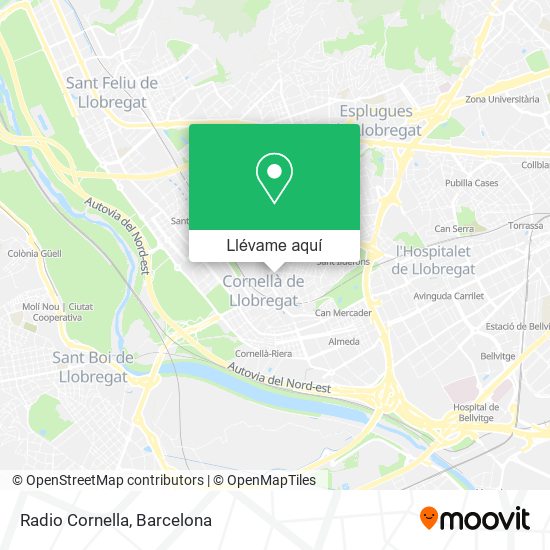 Mapa Radio Cornella