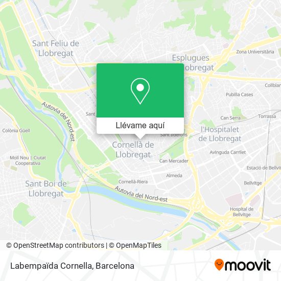 Mapa Labempaïda Cornella