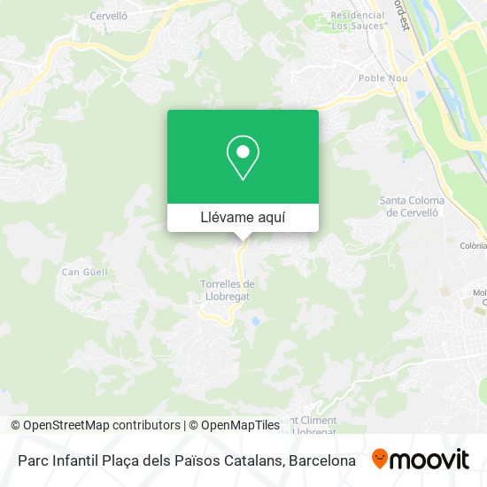 Mapa Parc Infantil Plaça dels Països Catalans