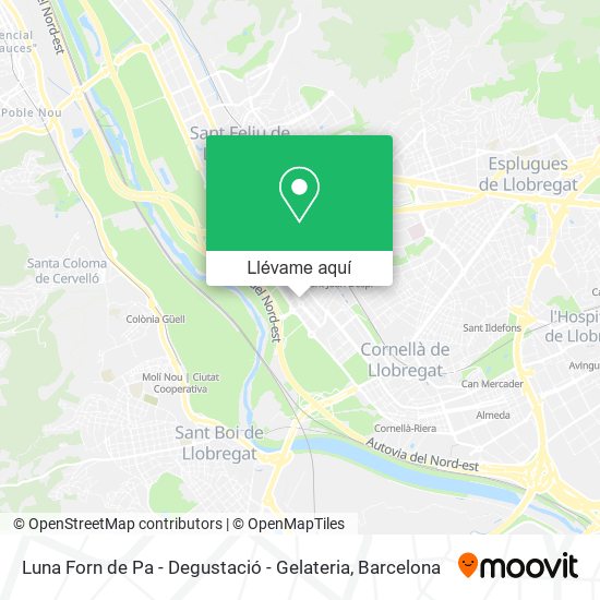 Mapa Luna Forn de Pa - Degustació - Gelateria