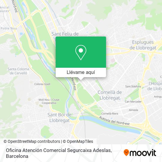 Mapa Oficina Atención Comercial Segurcaixa Adeslas