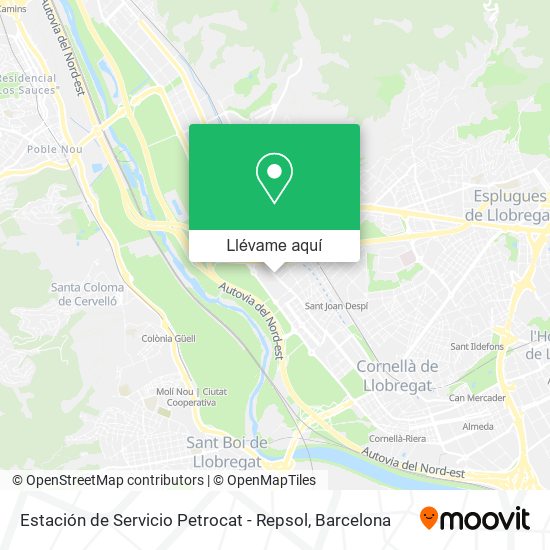 Mapa Estación de Servicio Petrocat - Repsol