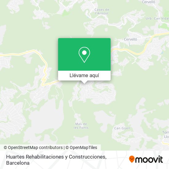 Mapa Huartes Rehabilitaciones y Construcciones