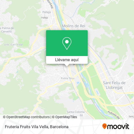 Mapa Frutería Fruits Vila Vella