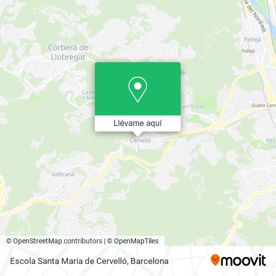 Mapa Escola Santa María de Cervelló