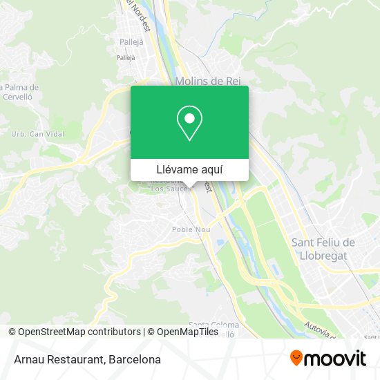 Mapa Arnau Restaurant