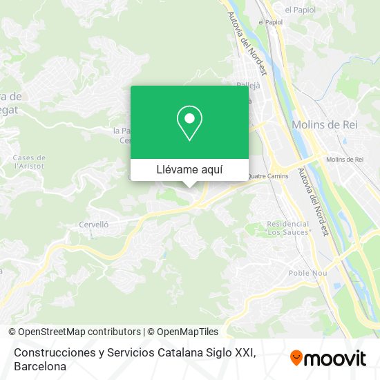 Mapa Construcciones y Servicios Catalana Siglo XXI