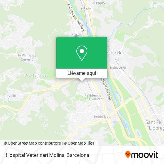 Mapa Hospital Veterinari Molins