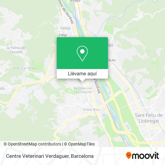 Mapa Centre Veterinari Verdaguer