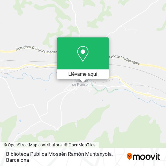 Mapa Biblioteca Pública Mossèn Ramón Muntanyola
