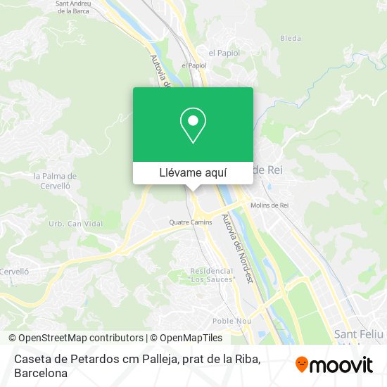 Mapa Caseta de Petardos cm Palleja, prat de la Riba