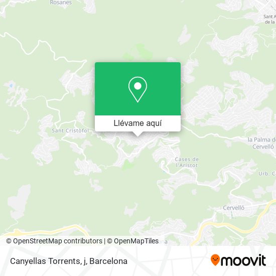 Mapa Canyellas Torrents, j