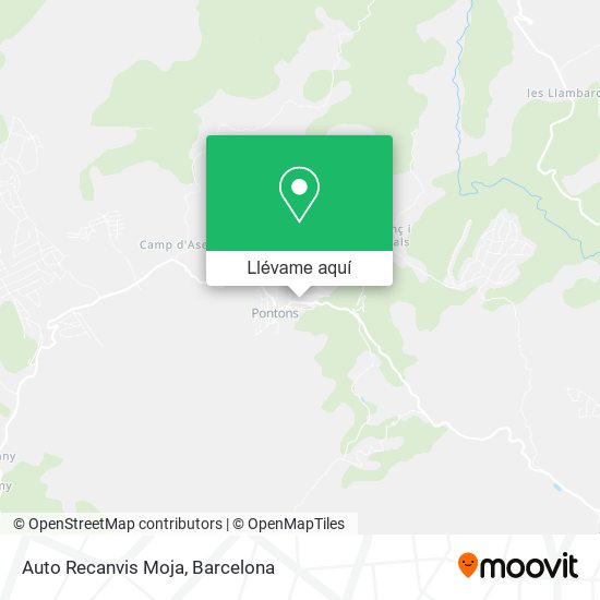 Mapa Auto Recanvis Moja