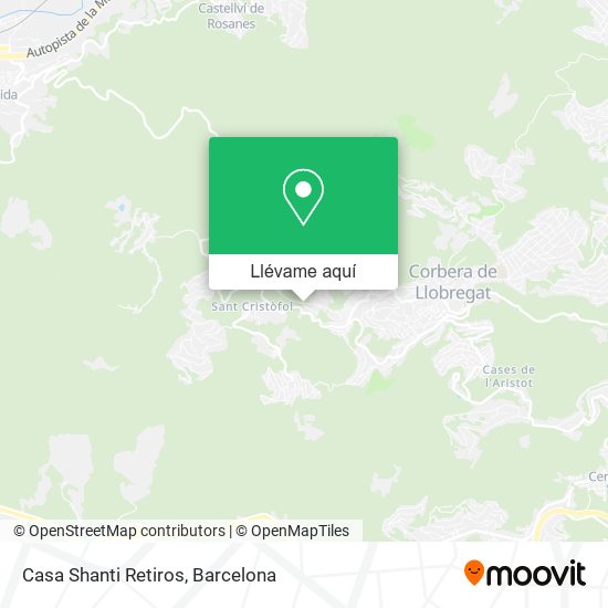 Mapa Casa Shanti Retiros