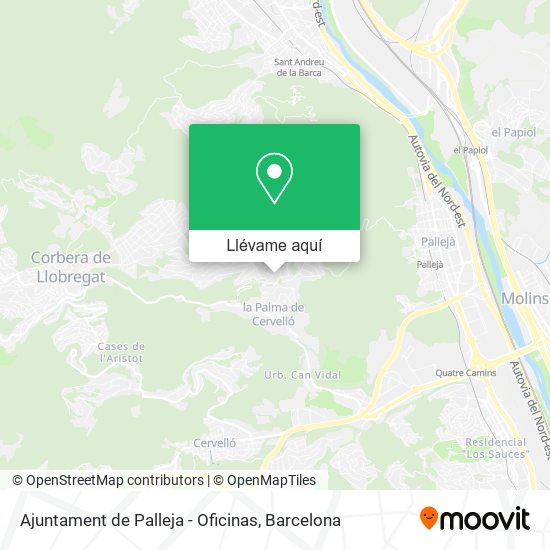 Mapa Ajuntament de Palleja - Oficinas