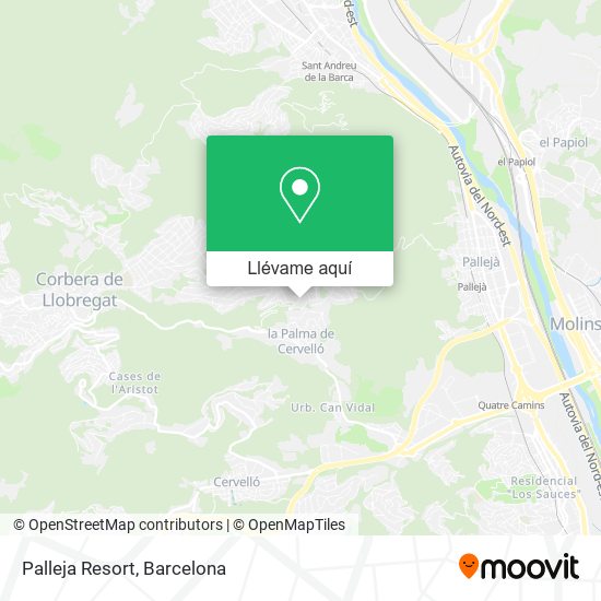Mapa Palleja Resort