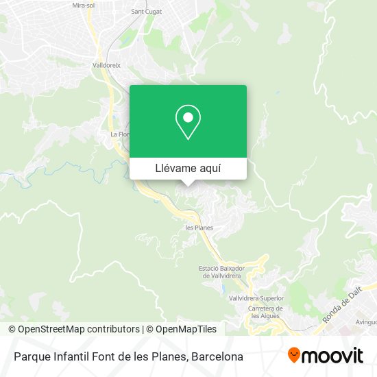 Mapa Parque Infantil Font de les Planes