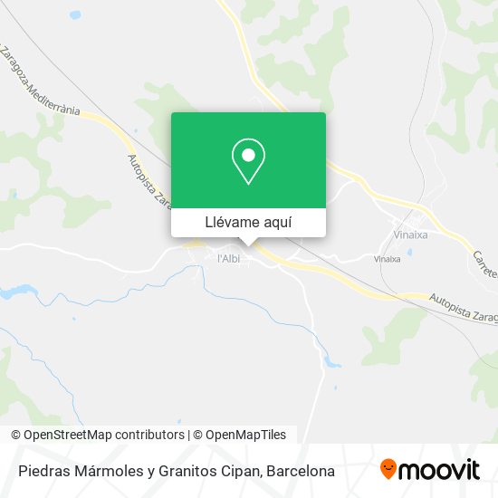 Mapa Piedras Mármoles y Granitos Cipan