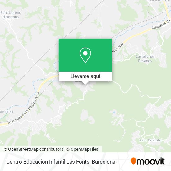 Mapa Centro Educación Infantil Las Fonts