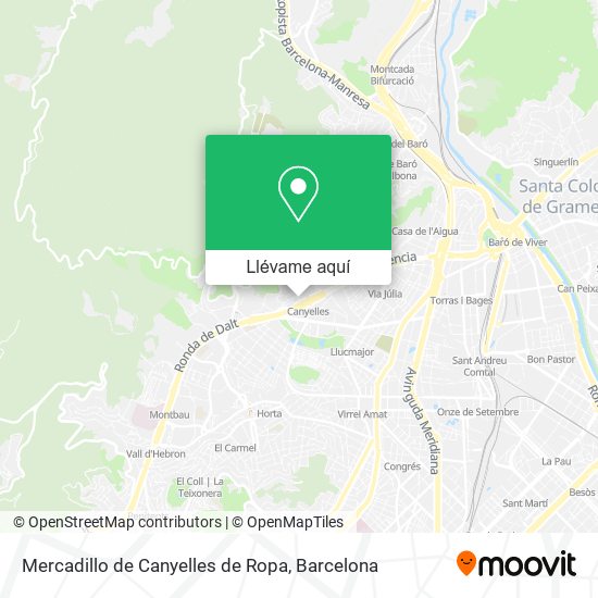 Mapa Mercadillo de Canyelles de Ropa