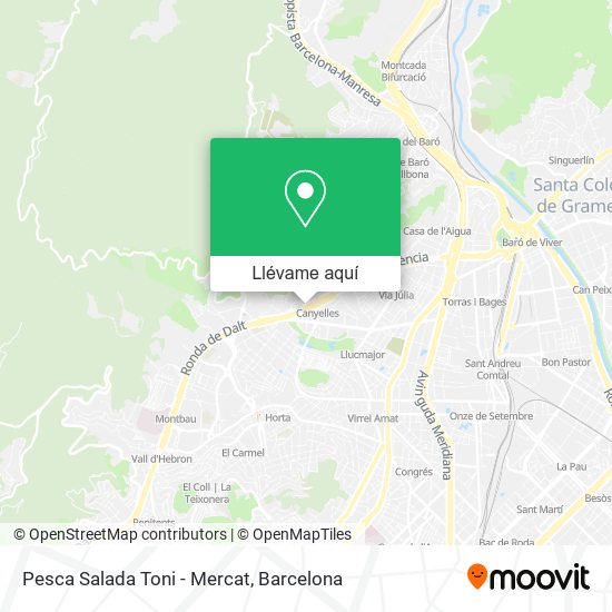 Mapa Pesca Salada Toni - Mercat