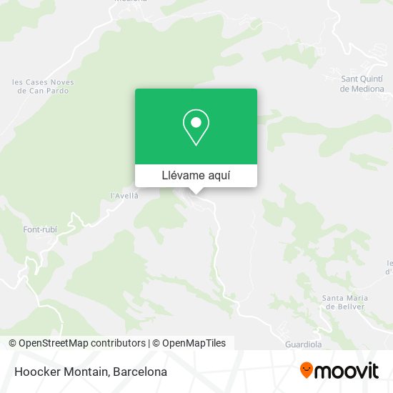 Mapa Hoocker Montain