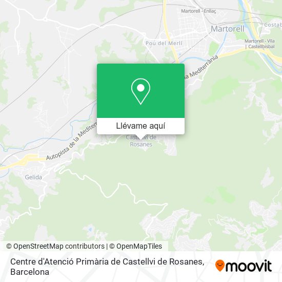 Mapa Centre d'Atenció Primària de Castellvi de Rosanes