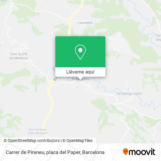 Mapa Carrer de Pireneu, placa del Paper