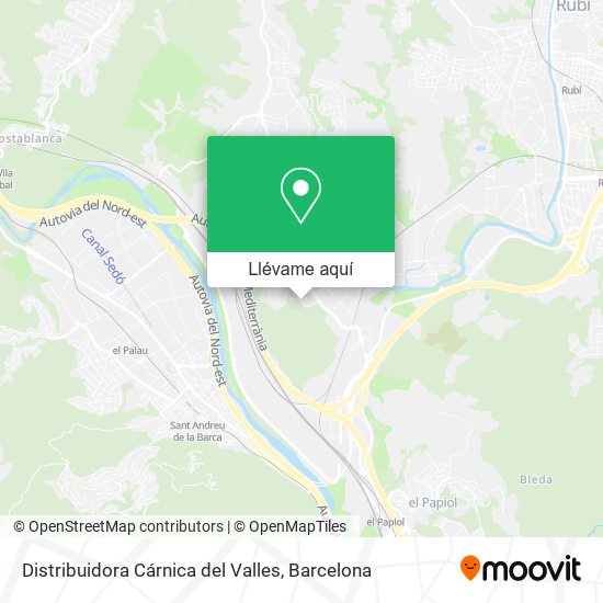 Mapa Distribuidora Cárnica del Valles