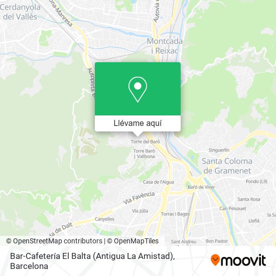 Mapa Bar-Cafetería El Balta (Antigua La Amistad)