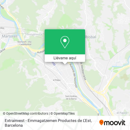 Mapa Extrainvest - Emmagatzemen Productes de L'Est