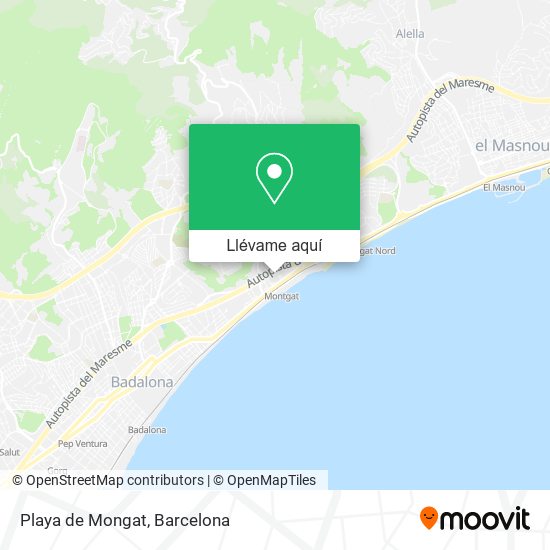 Mapa Playa de Mongat
