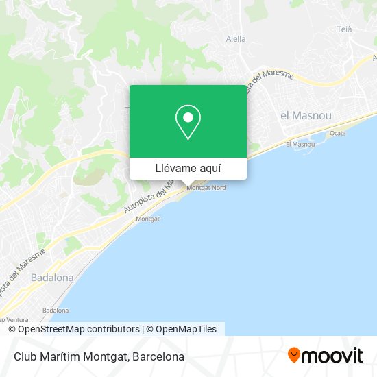 Mapa Club Marítim Montgat