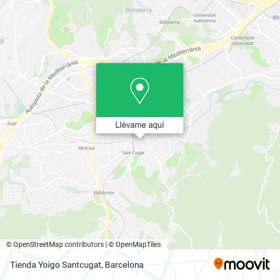 Mapa Tienda Yoigo Santcugat