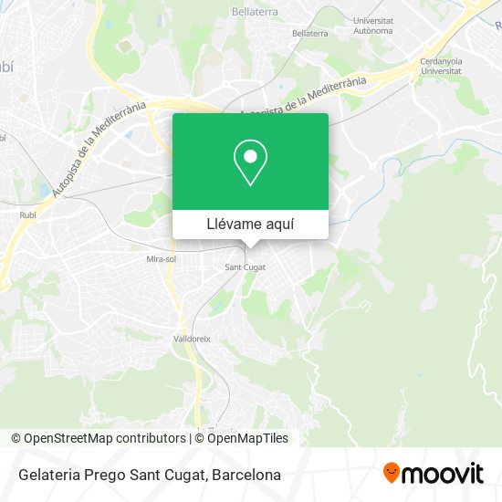 Mapa Gelateria Prego Sant Cugat