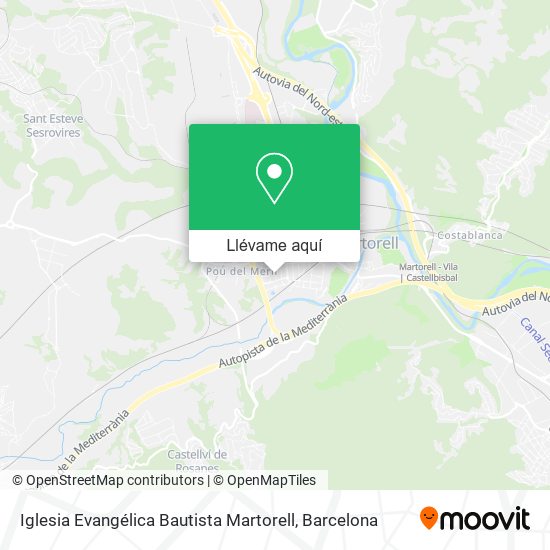 Mapa Iglesia Evangélica Bautista Martorell